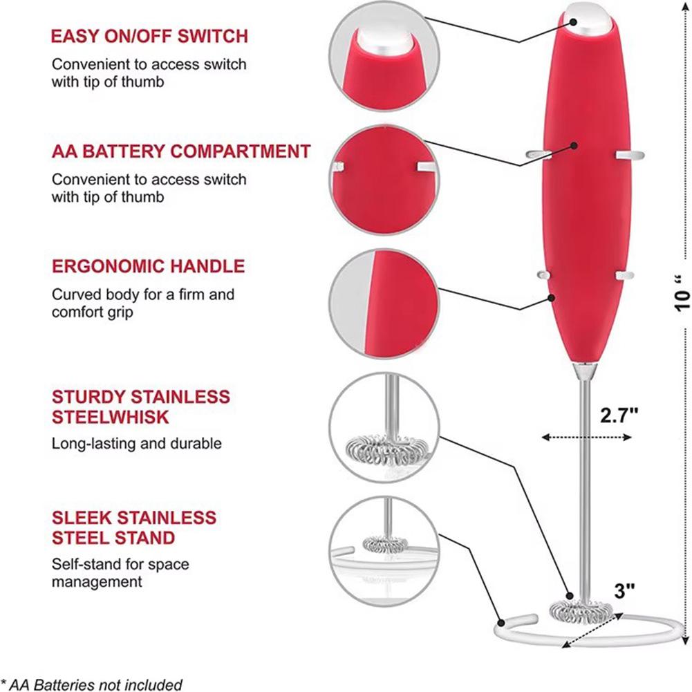 Montalatte Elettrico Schiumatore Macchina Schiuma Caffè Frullini Miscelatore Portatile Montalatte Cucina Strumento per Mescolare Accessori