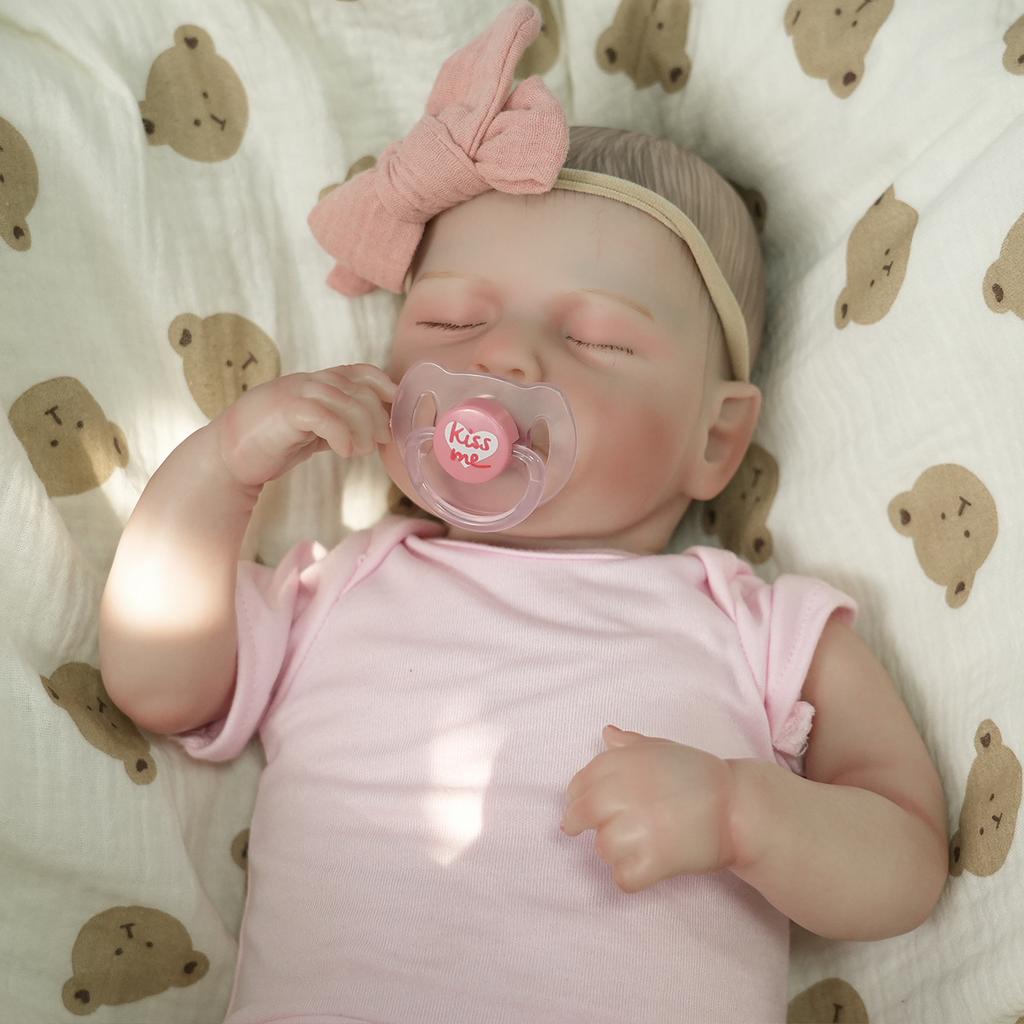 Realistic Reborn Baby Doll With Hand Drawn Features, Soft Fabric 3d Skin Tone, And Realistic Sleeping Posture, Exquisite Gift