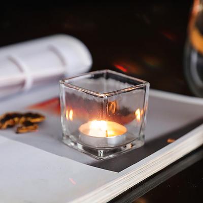 1PC Simple Electroplated Speckled Candle Holders Tealight Holder Glass Candle Cup Candlestick Party