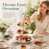 Crown Handle Cupcake Display Holder 2 Tiers 3 Tier Tiered Fruit Plate  Dessert Table