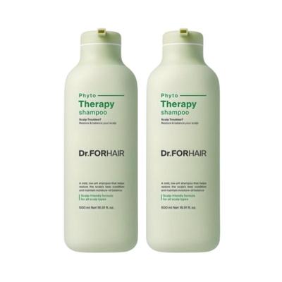 Dr.FORHAIR Phyto Therapy Shampoo Delicato a Basso pH 500 ml × 2 – Cura per Cuoio Capelluto Sensibile, Detergenza Botanica Delicata, Shampoo Quotidiano per Tutta la Famiglia