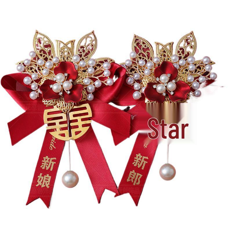 Elegant Handmade Wedding Corsage & Boutonniere Set for Bride, Groom, Parents, and VIP Guests