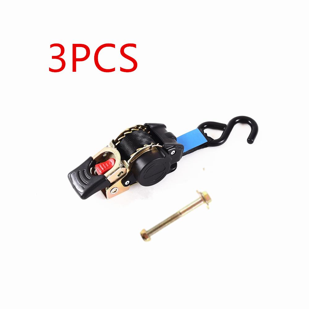 1PC/2PCS/3PCS A Single Hook Motorcycle Auto Retractable Ratchet Tie Down Starp Transport Fixing Belt