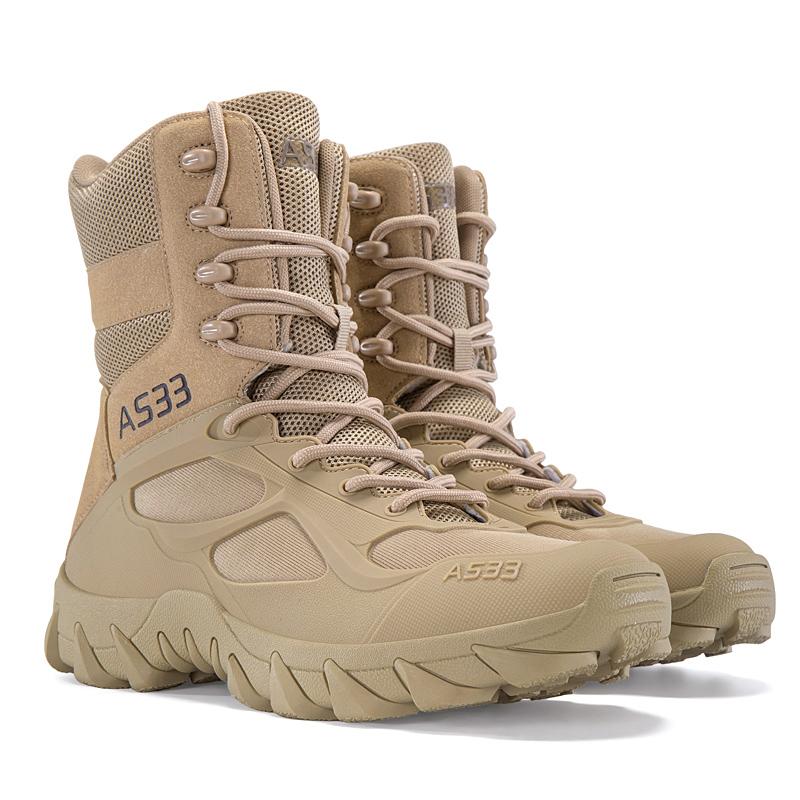 Herren High Top Taktische Stiefel Rutschfest Verschleißfest Outdoor Wüsten Kampf Wanderschuhe