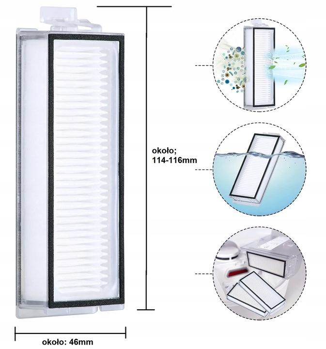 Zestaw Akcesoriów Filtry Szczotki Mop Do Xiaomi Roborock Q7, Max, Max+, T8