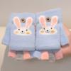 Children's Autumn/Winter Flip-Top Fingerless Gloves - Cute Rabbit Design for Boys and Girls