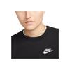 Nike Sportswear Club Fleece Solid Logo Embroidered Crew Neck Sweatshirt Women Tops Black DQ5473-010
