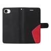 For iPhone 16e Leather Case Wallet Stand Color Splicing Phone Cover