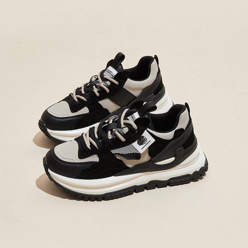 Thick-soled Waffle Retro Forrest Gump Shoes Women's Spring New Casual All-match Show Feet Small Sports Daddy Shoes