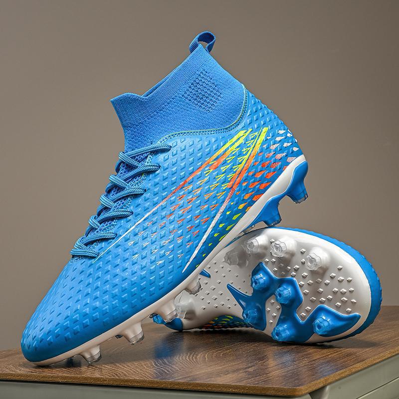 2025 new high-top AG long nails TF broken nails outdoor students adult game training football shoes men