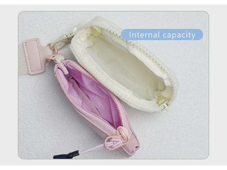 Lulu Multifunctional Waterproof Nylon Wrist Bag: Stylish Double-Pocket Coin, Card Purse & Key Chain.