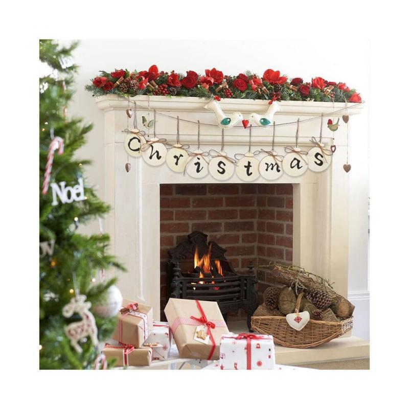 50 Stück DIY Weihnachtsschmuck Aus Holz, Große Scheiben Aus Naturholz, Vorgebohrt mit Loch, Holzkreise für Weihnachtsbasteleien