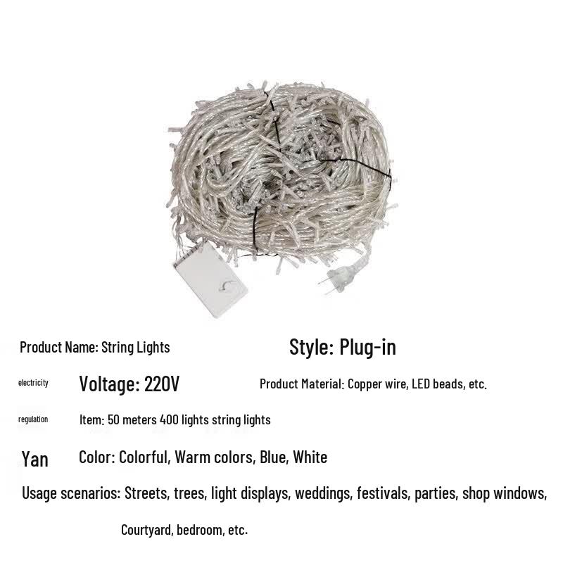 Beigong 50M Colorful LED String Lights
