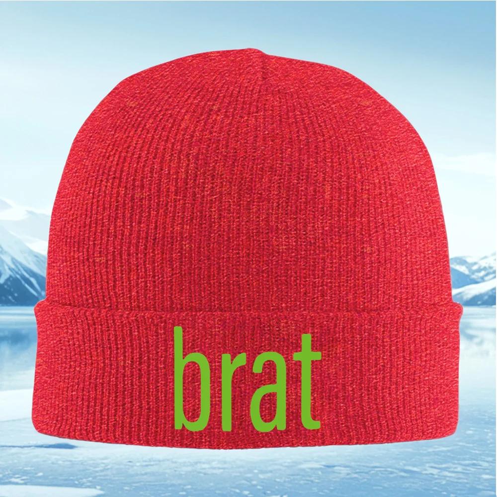 

Green on the black background Knitted Hat Unisex Women Unisex Beanie Pullover Cap Winter Thermal Warm Christmas Outdoor Cycling Hik