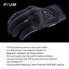 FIVE RS3 EVO Motorcycle Black Gloves, (Size XL)