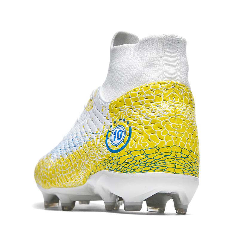 35-45 Men/Women's Football Shoes High Elastic Socks Port for Artificial Lawn Rubber Short Nails Young Children Football Training Shoes