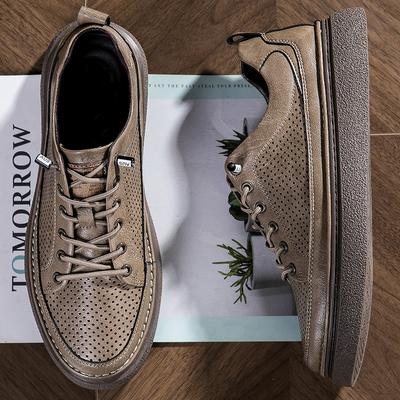 Baskets Respirantes pour Homme Nouvelles Chaussures de Skateboard d'Été Chaussures Vulcanisées Tendance pour Homme Chaussures de Marche Loisirs Plates d'Extérieur Découpées