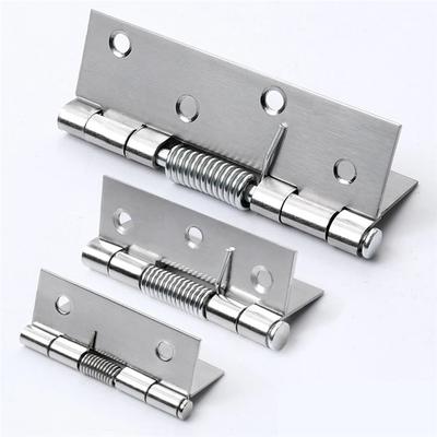Non-Toxic 2Pcs Self Closing Spring Door Hinge Stainless Steel Hinge For Window Cabinets Jewelry Boxes Automatic Rebound Hardware