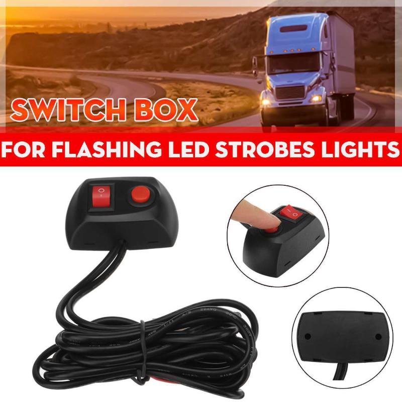 Switch Box For 12V/24V Flashing LED Strobes Light Beacons Lightbar Recovery Truck Car Switch Paste Type Toggle Switch