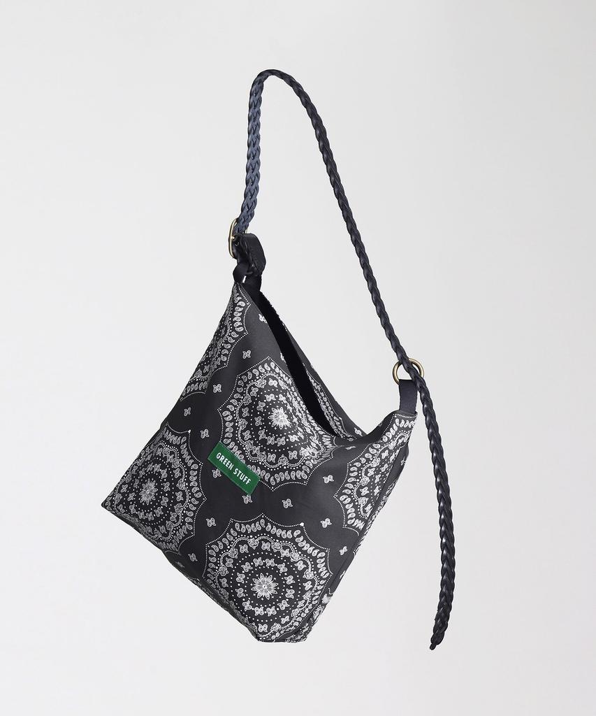 Green Stuff Belted Shoulder Bag B2 Paisley - Black