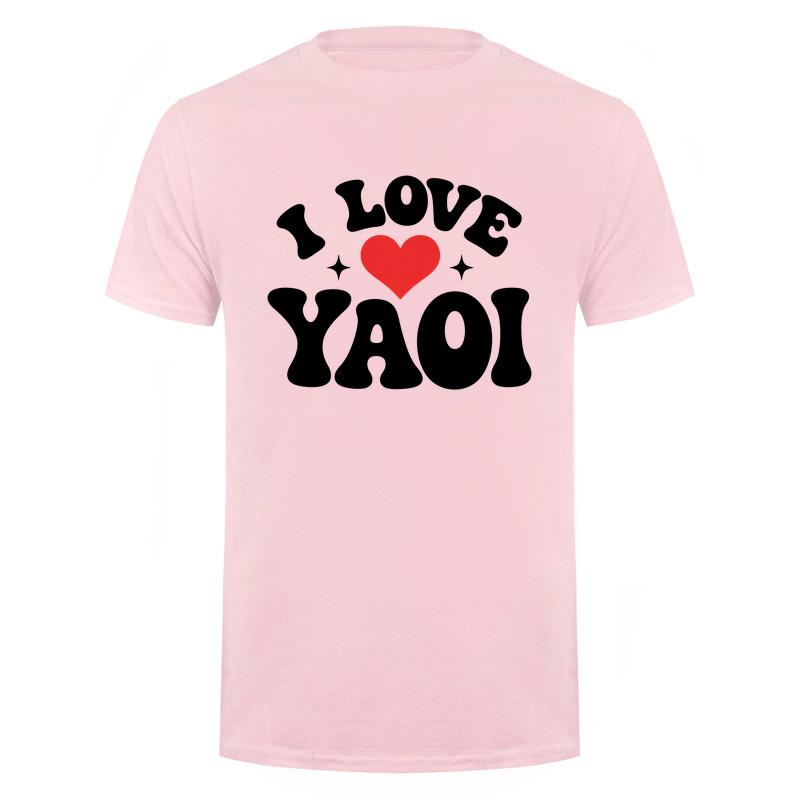 Cool I Love Yaoi T Shirt Funny Heart Anime Unisexga Boys Love Fan Gift Tshirts Short Sleeve Tee Da182