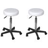 Day and Night - Day and Night Office Stools 2 Pcs White Synthetic Leather