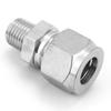 Stainless Steel SS304 Pipe Fitting 1 4NPT Male Thread Connector for Water Oil Gas (1 4 12)
