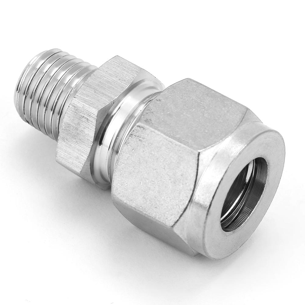Stainless Steel SS304 Pipe Fitting 1 4NPT Male Thread Connector for Water Oil Gas (1 4 12)