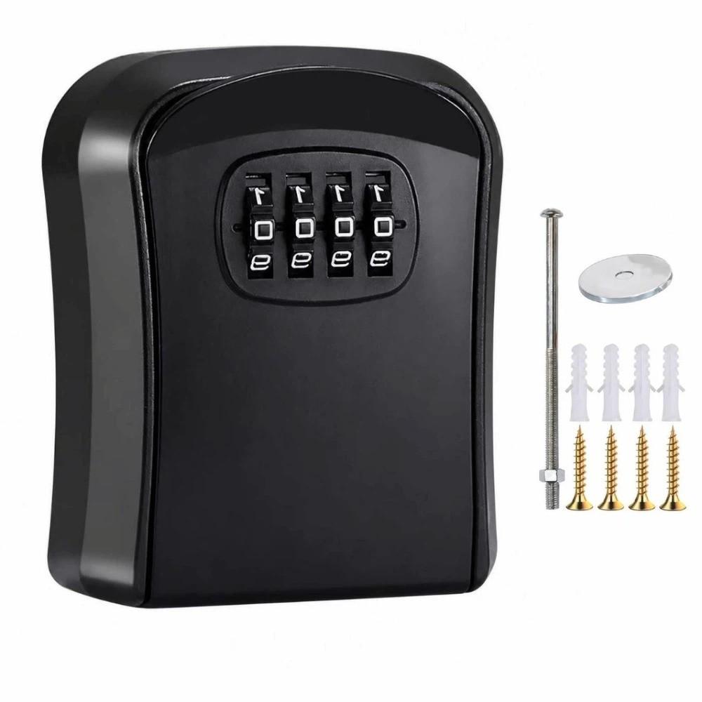 Wall Mounted Key Lock Box Sturdy Combination Lock Box Key Safe Storage  Construction Site