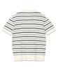 LEE Collared Striped Short Sleeve Knit Ivory