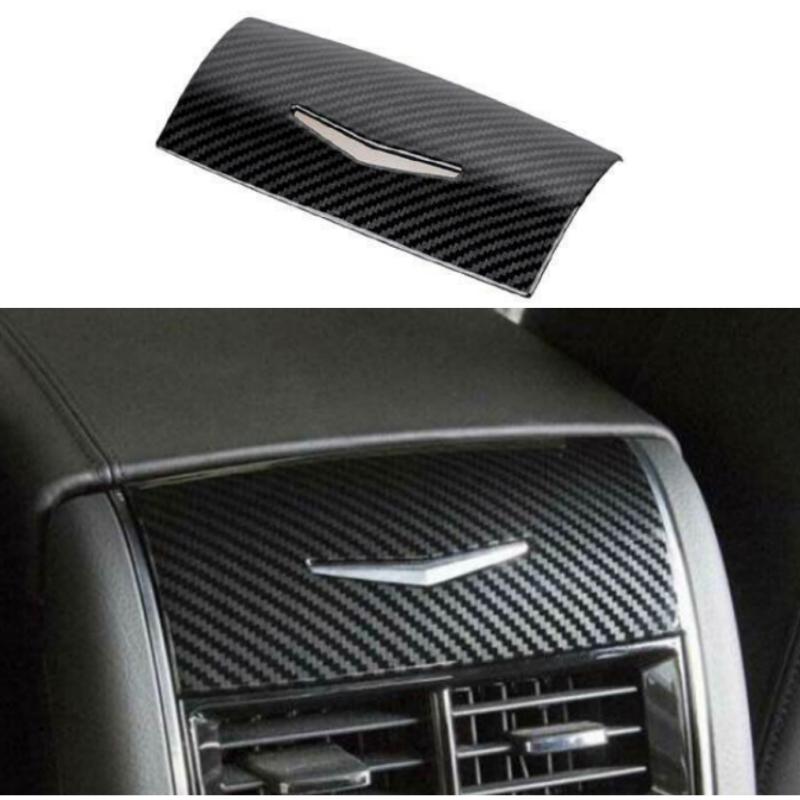 Fit For Cadillac CT6 2016- Carbon Fiber Rear Air Outlet Vent Frame Trim 1PCS