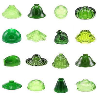 Decor 55mm 42mm Opening Green Glass Lamp Shade Replacement with Reverse or Flat Hole Fitter for Floor Light Table Lamp Cover