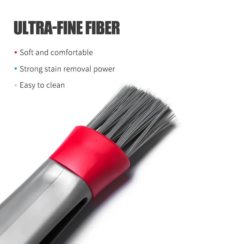 Car Air Conditioner Dashboard Brush Soft Bristle Double Head Cleaning Supplies For Car Vents Air Conditioner Roller Shutters