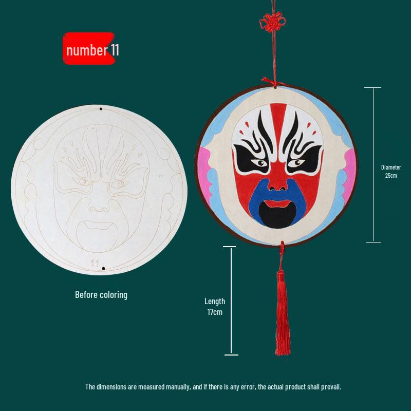 Peking Opera Mask Coloring DIY Kit - Traditional Culture Handmade Material Pack
