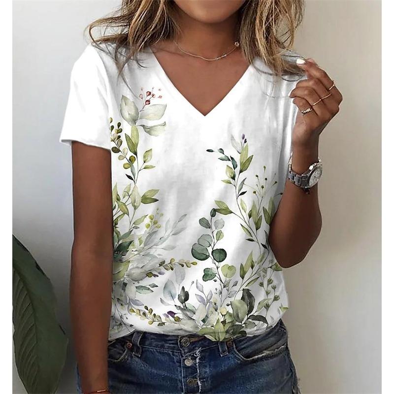 Women s casual and comfortable summer V-neck top XS