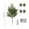 Lighted Pine Branches Artificial Long-Lasting Greenery Decoration 5 Pieces Lit Christmas Branches for Family Friends Party Home