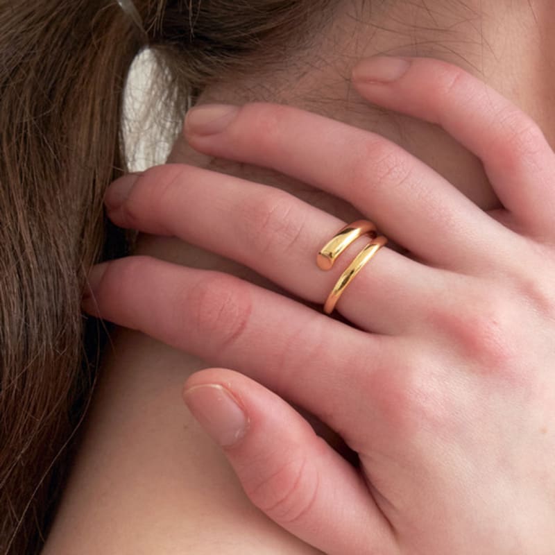 Halden Sharp Finish Two Line Ring (R004_gold)