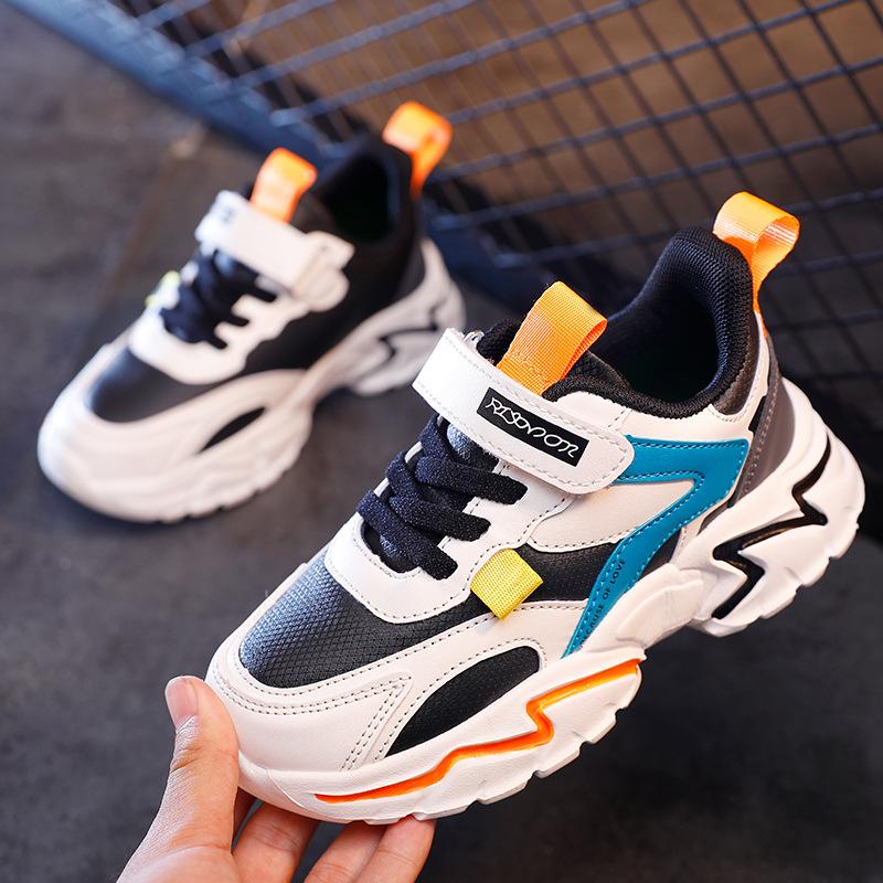 

Водонепроницаемая легкая кожаная детская обувь - осенне-зимний стиль с липучкой для мальчиков и девочек 34