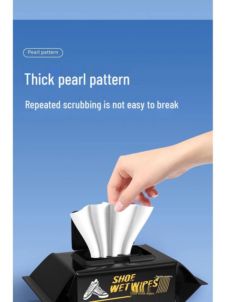 5-Pack Shoe Cleaning Wipes for White Sneakers, Leather Shoes, Stain Remover, No-Wash Required