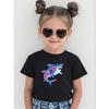 European Sizes [Girls' T-Shirt]  Girls' Outdoor T-Shirts - Casual & Stylish Cartoon Shark Print Top
