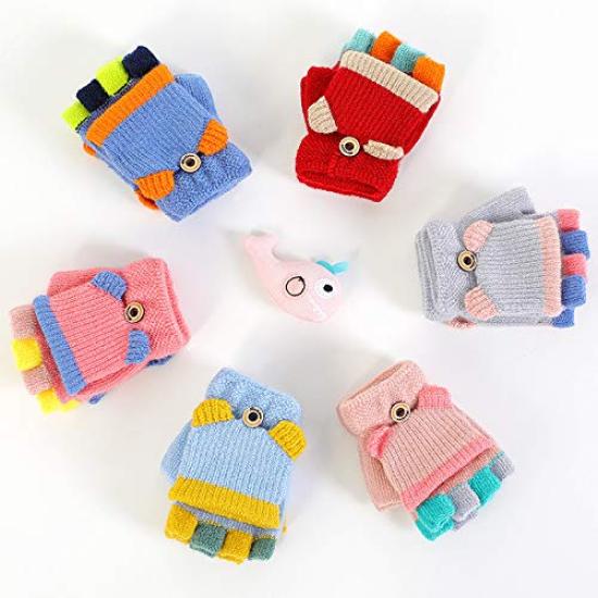 Knit Gloves for Boys and Girls with Mitten Fingerless and Warm and Cute for Baby Perfect for Playing In the and Kindergarten [eipatu] Kids' Covers,