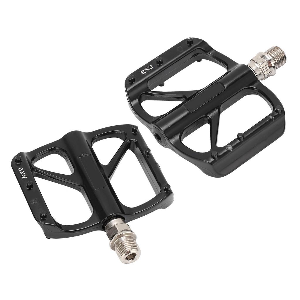 MEROCA Bicycle Pedals Mountain Bike Aluminum DU Bearing Pedals for Road Bikes RX2 Black