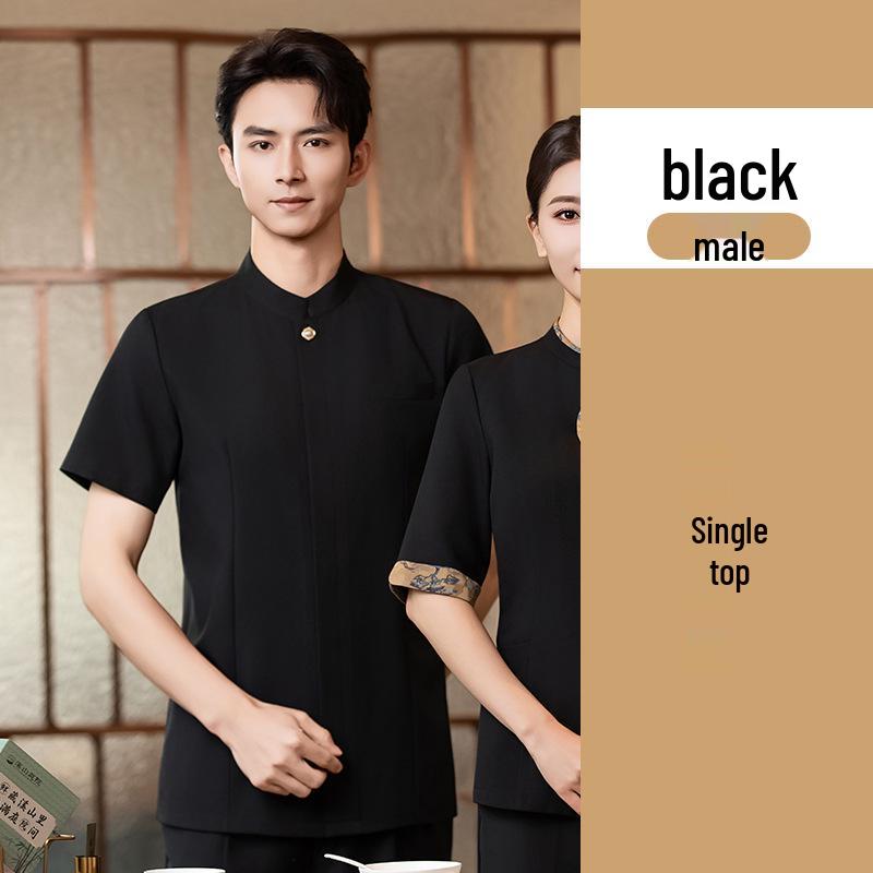 Autumn/Winter Long Sleeve Chinese Restaurant Staff Uniforms for Men and Women