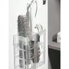 1pc No-Drill Wall Mounted Hair Tool Organizer - Adjustable Height Storage Rack For Hair Dryer, Curling Iron & Straighteners