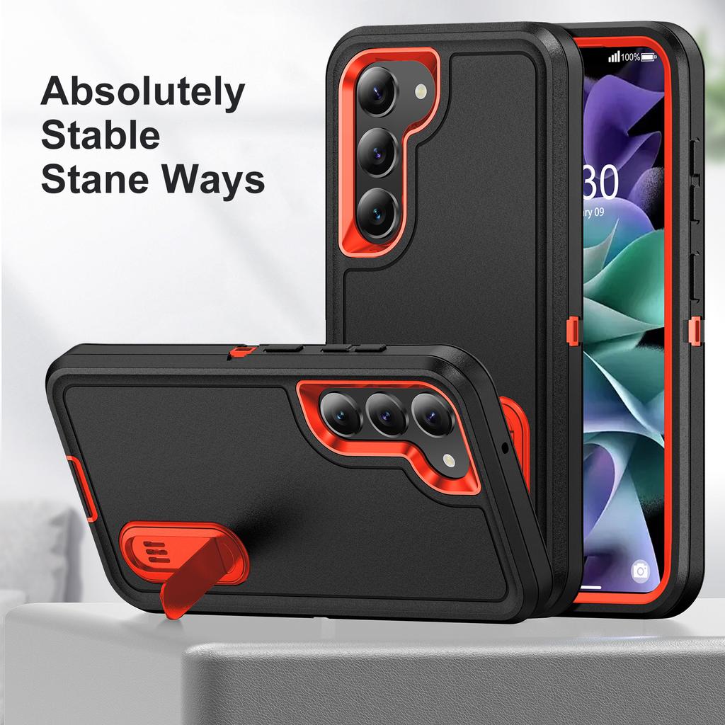 Defend three-proof Samsung S25Ultra mobile phone case s24ultra suitable for A56 bracket anti-drop protective case