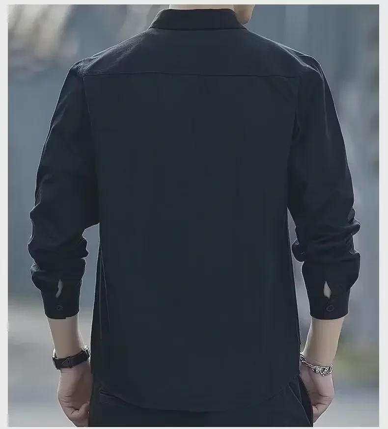 Men's Stylish Korean Loose-Fit Long-Sleeve Casual Shirt Jacket – 2023 Spring & Autumn Trend