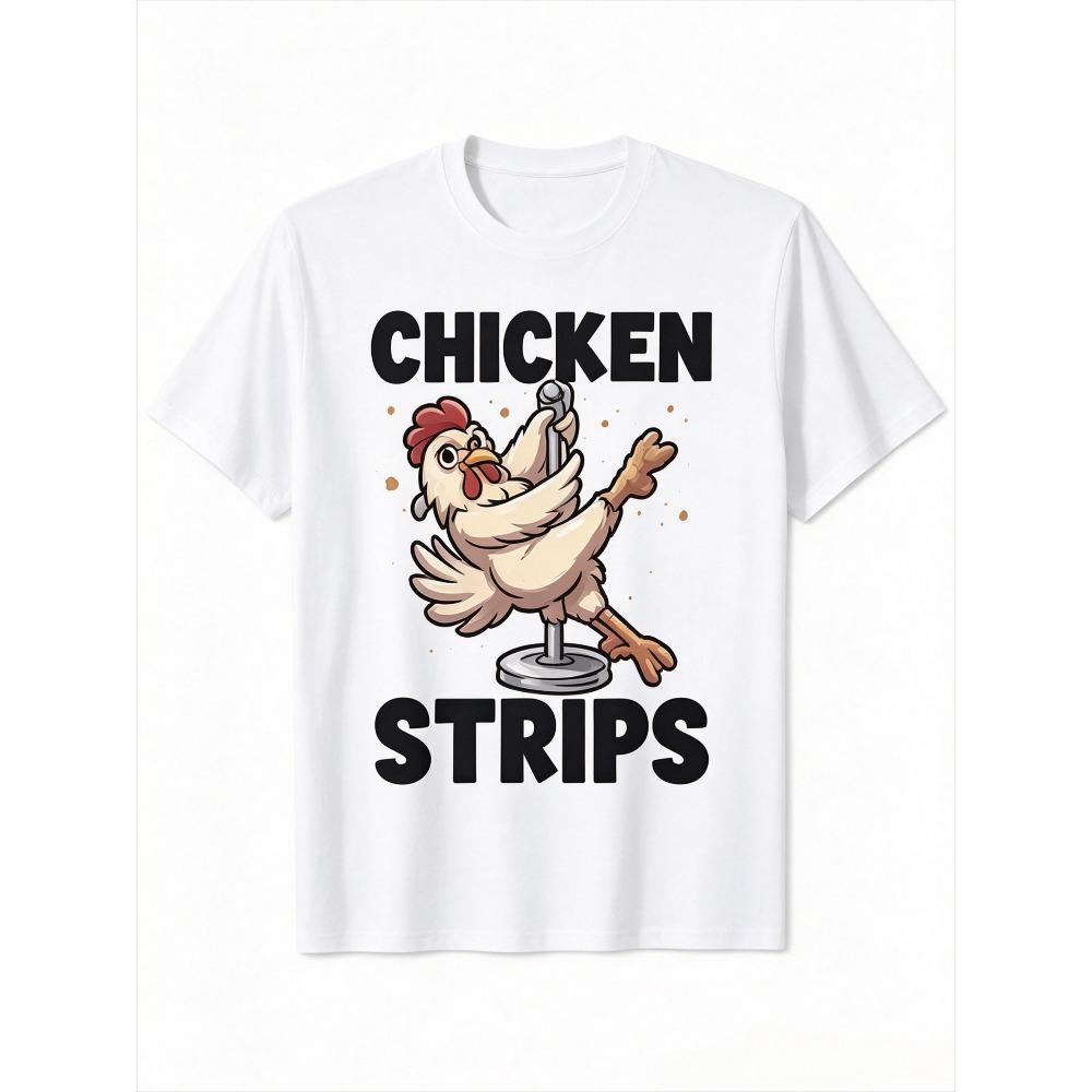 Vintage Chicken Chicken Joke Print Tshirt Unisex Unisex Novelty Food Meme Cotton Short Sleeve Unisex Daily Street Tops