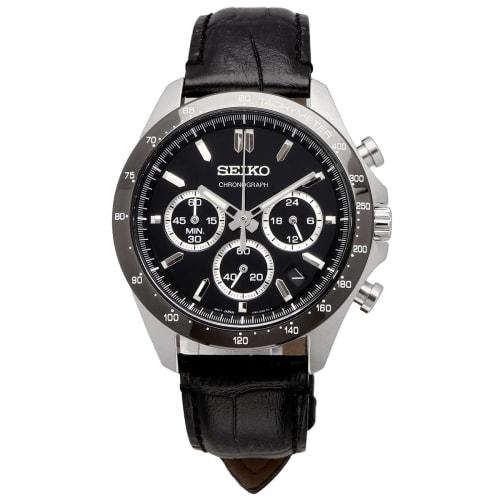 Seiko 1/5 Second Chronograph Quartz CHRONOGRAPH QUARTZ Wristwatch Men's SBTR021 Black Leather