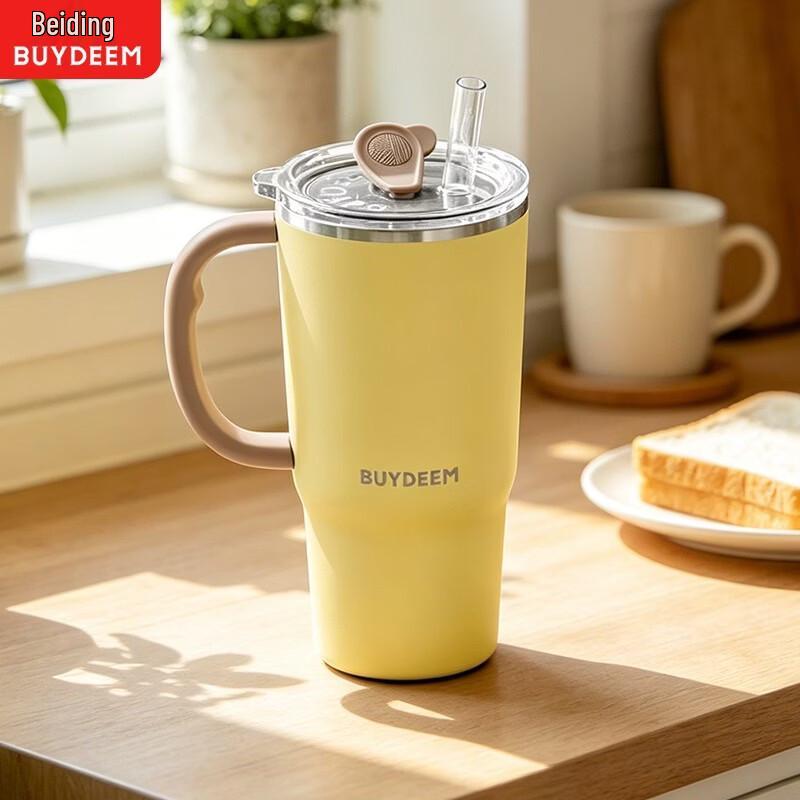 Buydeem 750ml Jumbo Insulated Straw Mug