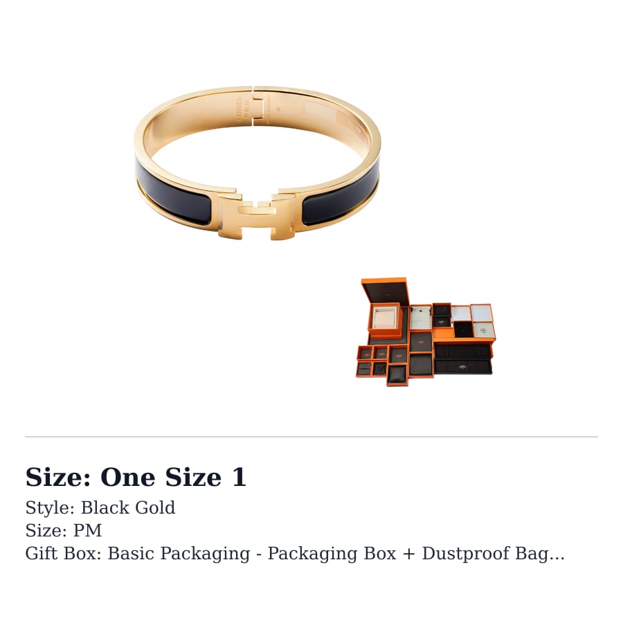 HERMES Clic Clac H Bracelet Gold